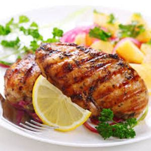 Gesneden kipfilet in satésaus à 150 g