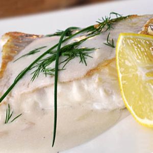 Zalmfilet in witte wijnsaus à 150 g