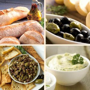 Italiaans-Spaans broodpakketje met olijven / tapenade / kruidenboter